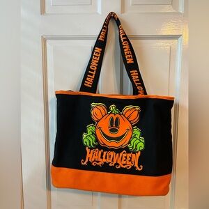 Disney Mickey Mouse 2024 Halloween Pumpkin Canvas Tote Bag